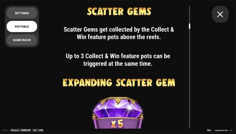 Wrappin' More Gold - リール上の宝石Scattter